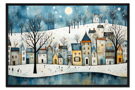 Gerahmter Kunstdruck Der Dorfhügel