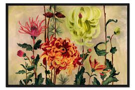 Gerahmter Kunstdruck Herbstblumen