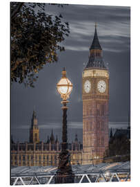 Quadro em alumínio Street Lamp and Big Ben