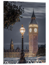 Tableau en plexi-alu Street Lamp and Big Ben