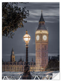 Sticker mural Street Lamp and Big Ben