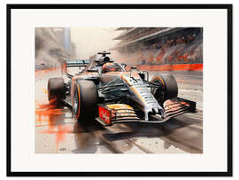 Ingelijste kunstdruk On the Racetrack