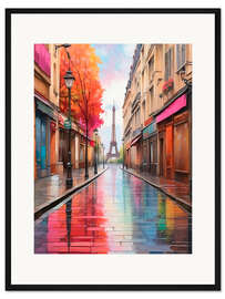 Gerahmter Kunstdruck Blick auf den Eiffelturm