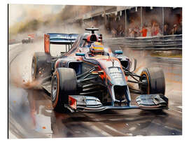 Magnettafel Formel 1 auf der nassen Rennstrecke