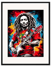 Gerahmter Kunstdruck Bob Marley