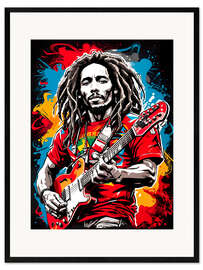 Plakat artystyczny premium w ramie Bob Marley