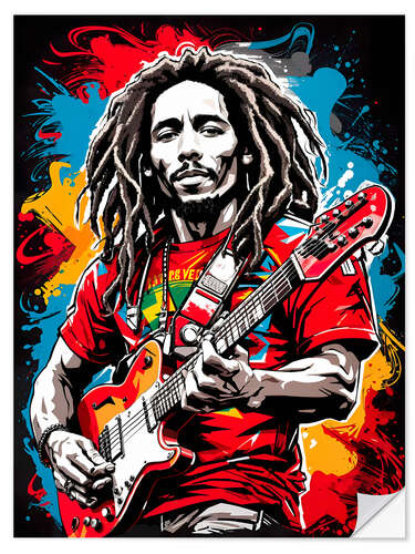 Wandsticker Bob Marley