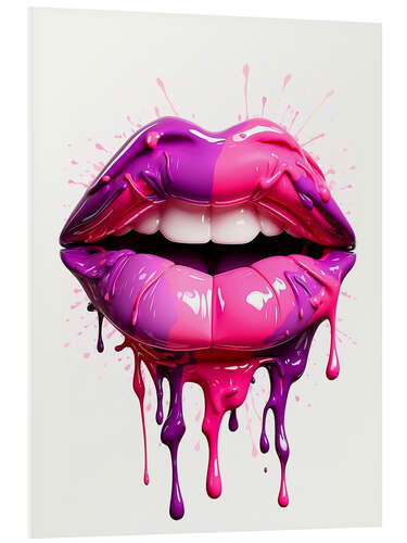 Quadro em PVC Explosive Lips