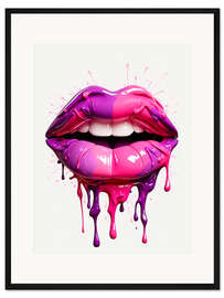Gerahmter Kunstdruck Explosive Lips