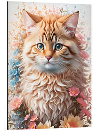 Magnettafel Blumen und Kätzchen II