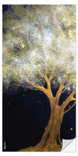 Selvklebende plakat Glittering Tree