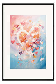 Gerahmter Kunstdruck Symbole der Liebe