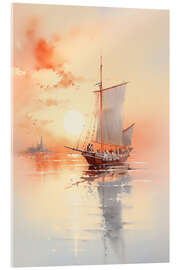 Acrylic print Sailing into the Sunset