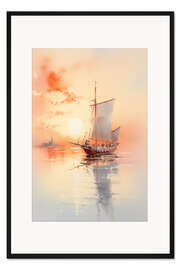 Gerahmter Kunstdruck Sailing into the Sunset