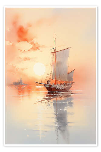 Poster Sailing into the Sunset