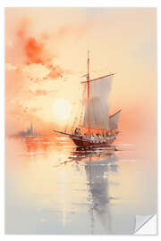 Selvklebende plakat Sailing into the Sunset