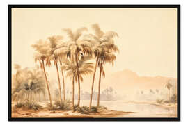 Gerahmter Kunstdruck Goldene Wüstenoase