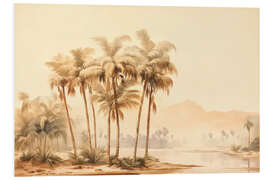 Foam board print Golden Desert Oasis