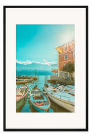 Gerahmter Kunstdruck Porto di Gargnano