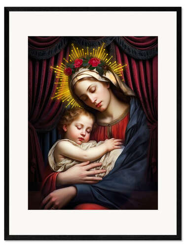 Plakat artystyczny premium w ramie Madonna and Child III