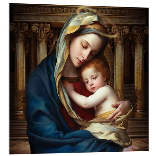 Foam board print Madonna and Child IV