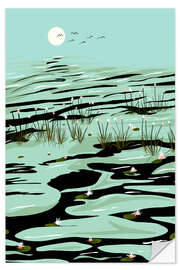 Muursticker Dreamy Lake