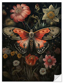 Vinilo para la pared Botanical Butterfly