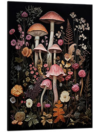 Aluminium print Fantasy Mushrooms