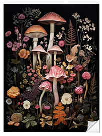 Vinilo para la pared Fantasy Mushrooms