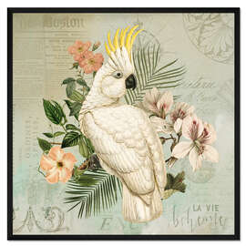 Gerahmter Kunstdruck Kakadu-Nostalgie