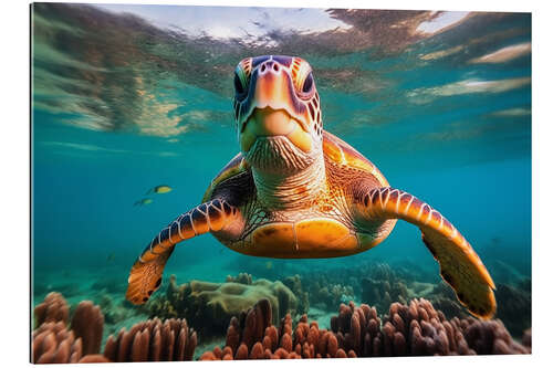 Gallery print Sea Turtles in the Reef