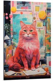 Magnettafel Katze auf Künstlerpult