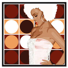 Gerahmter Kunstdruck Retro Lounge Disco