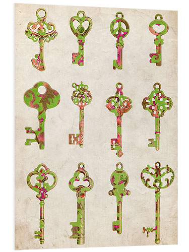 Foam board print Vintage Keys