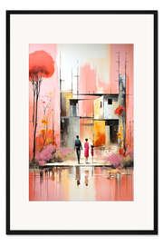 Gerahmter Kunstdruck Unser Traumhaus im Wunderland