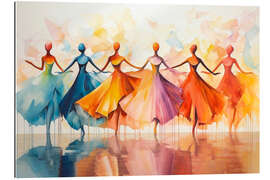 Quadro em plexi-alumínio Ballerinas in Colourful Harmony