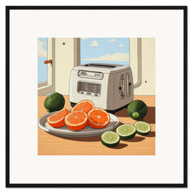 Gerahmter Kunstdruck Vintage Morgenroutine