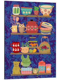 Magnettafel Regal mit Retro-Küchenwaren