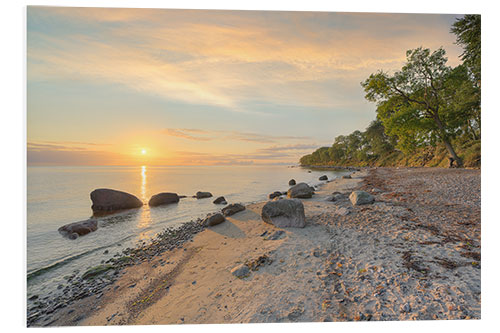 Quadro em PVC A Beach on Fehmarn at Sunrise