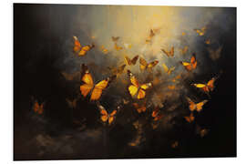 Foam board print Orange Butterflies