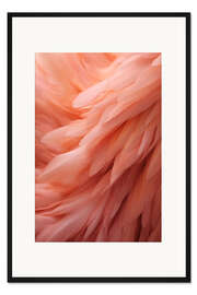 Gerahmter Kunstdruck Rosa Federn