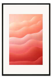 Gerahmter Kunstdruck Fussy Peach Abstract Layers