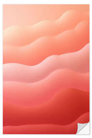 Sticker mural Fussy Peach Abstract Layers