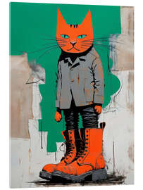 Tableau en verre acrylique Cat in Boots