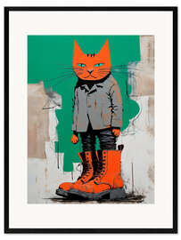 Impression artistique encadrée Cat in Boots