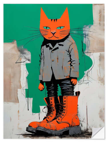 Vinilo para la pared Cat in Boots