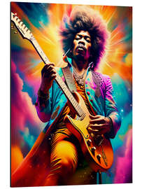 Aluminium print Jimi Hendrix