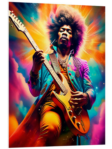 Foam board print Jimi Hendrix