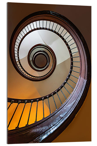 Galleritryk Spiral Wooden Staircase