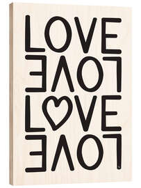 Hout print Love Love